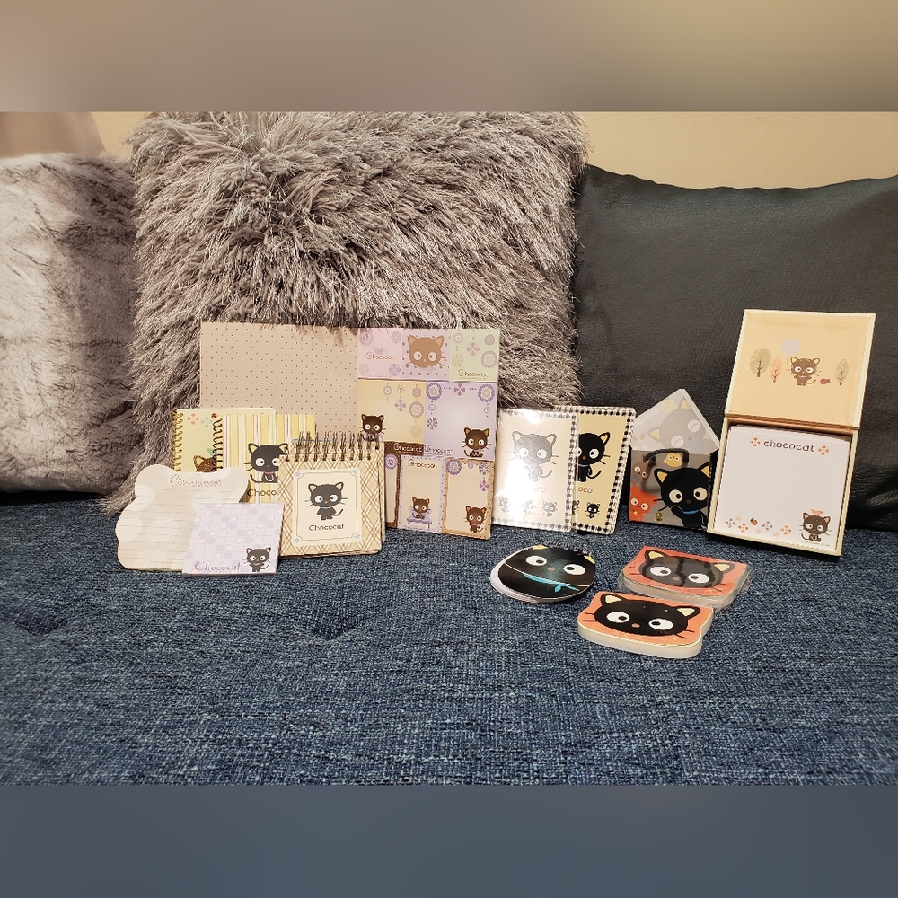 Vintage Chococat Notepads, Sticky Notes, Eraser, Washi Tape,  Clipboard